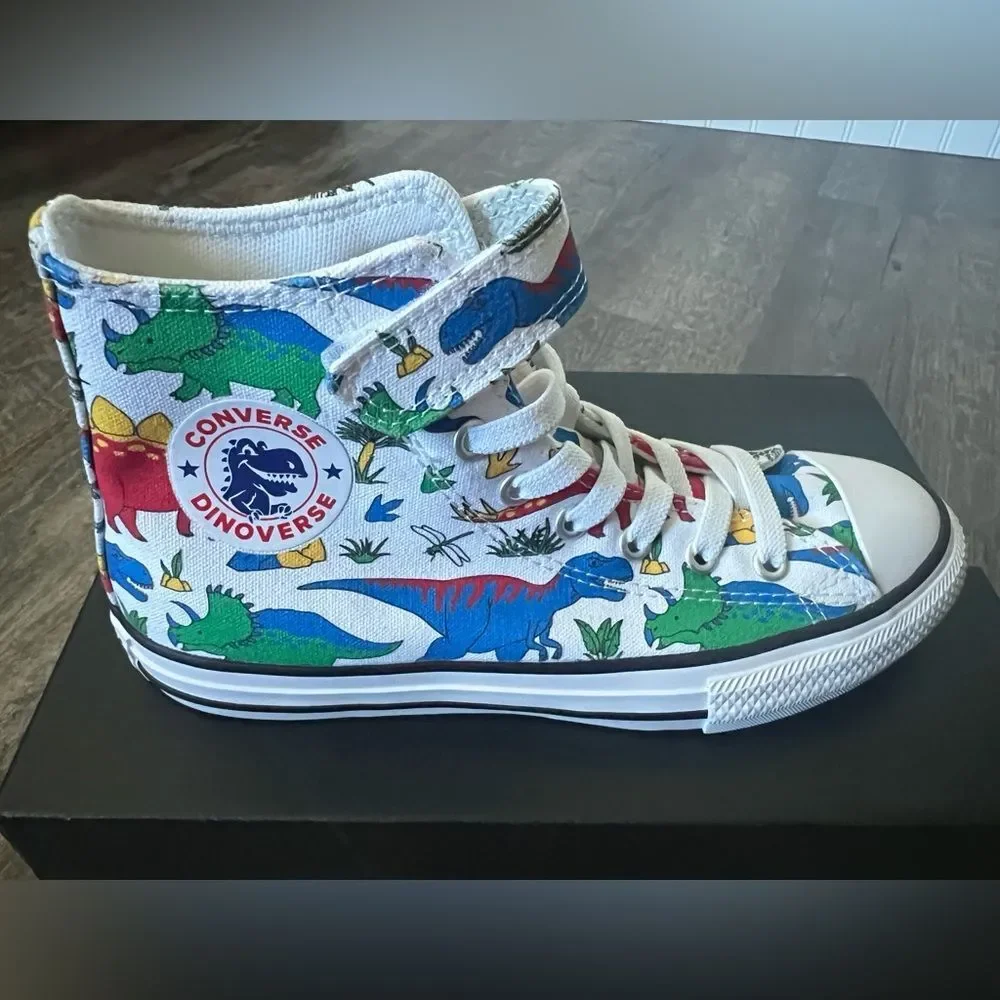 Converse Chuck Taylor All Star Dino Party Easy-On Boys‎ Sneakers- Size 3